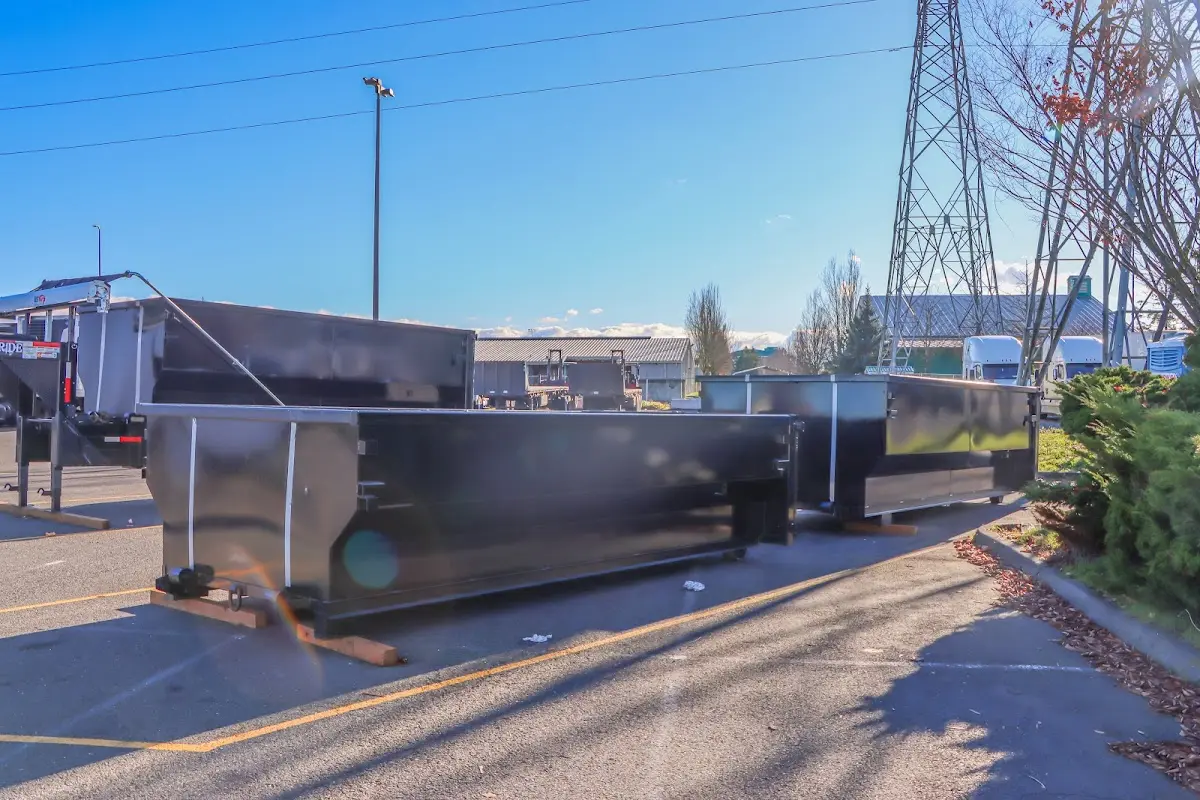 Roll-off dumpster ready for waste disposal at job site for Commercial Dumpster Rental in Carrollwood